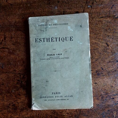 Esthétique Par Charles Lalo, 1925