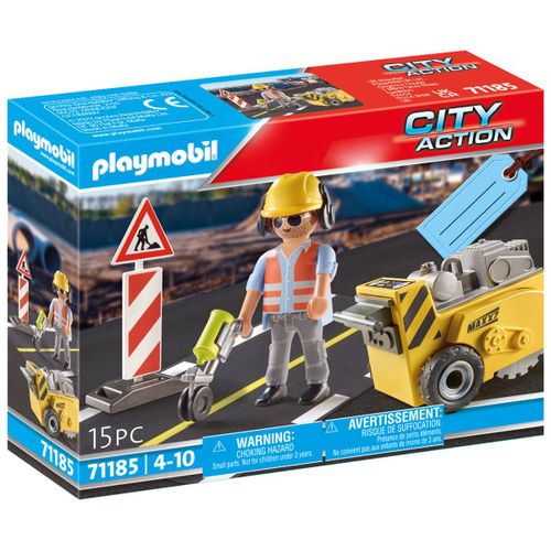 Playmobil City Action 71185 - Set cadeau Ouvrier avec scie de sol