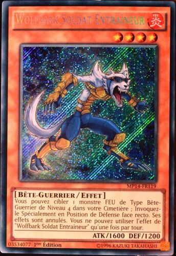 Carte Yu-Gi-Oh Mp14-Fr119 Wolfbark Soldat Entraîneur Neuf Fr