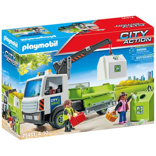 Playmobil City Action 71431 - Camion-Grue De Recyclage De Verre