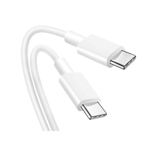 DLH - Câble USB - USB-C (M) pour USB-C (M) - USB 2.0 - 3.25 A - 1 m - blanc