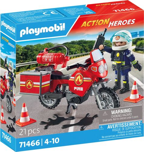 Playmobil Action Heroes 71466 - Pompier et moto
