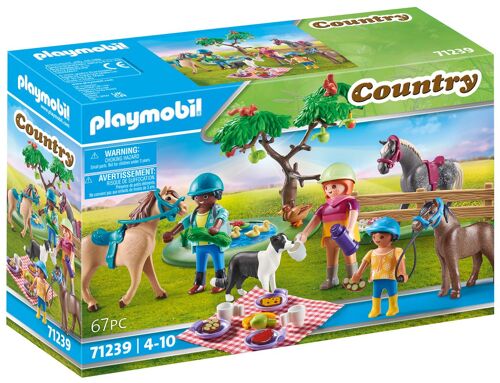 Playmobil Country 71239 - Cavaliers, Chevaux Et Pique-Nique