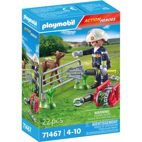 Playmobil Action Heroes 71467 - Pompier Avec Faon À Sauver