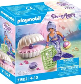 Playmobil Princess Magic 71502 - Sirène avec coquillage et perle