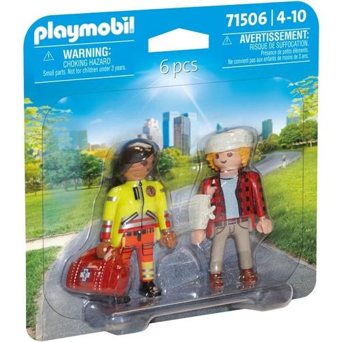 Playmobil City Action 71506 - Duo Pack Secouriste Avec Blessé