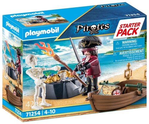 Playmobil Pirates 71254 - Pirate Et Barque - Starter Pack