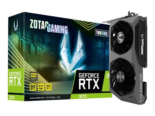 ZOTAC GAMING GeForce RTX 3070 Twin Edge LHR - Carte graphique - GF RTX 3070 - 8 Go GDDR6 - PCIe 4.0 x16 - 3 x DisplayPort, HDMI