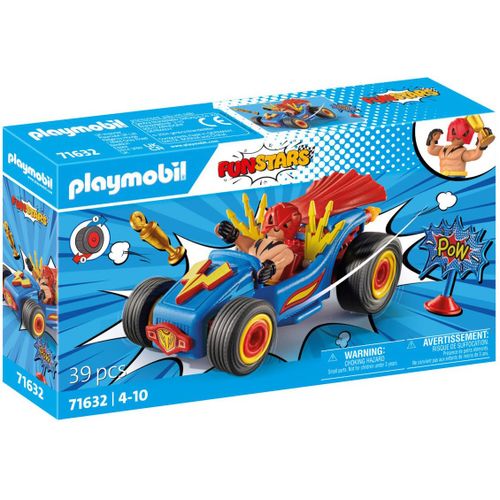 Playmobil Funstars 71632 - Catcheur Et Kart