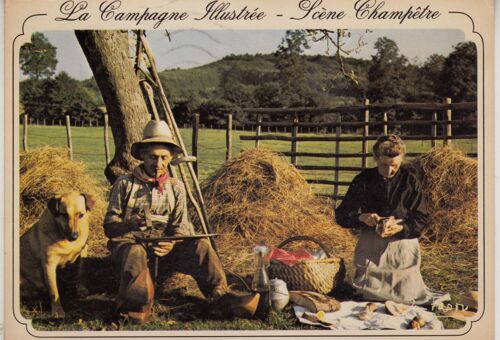 Carte Postale La Campagne Illustree Scene Champetre