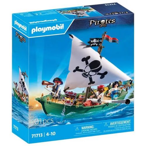 Playmobil Pirates 71713 - La Chaloupe Des Pirates