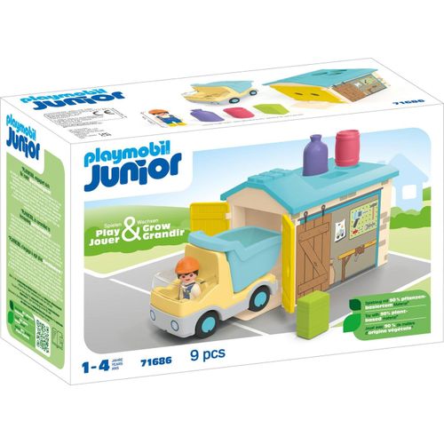Playmobil Junior 71686 - Camion Avec Garage De Tri