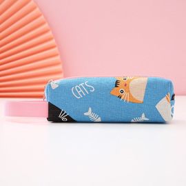 Sac À Crayons Animaux De Dessin Animé, 1 Pièce, Mignon Kawaii, Fournitures Scolaires Et De Bureau, Papeterie, Outils De Réception, Pochette De Maquillage, Étui À Cosmétiques