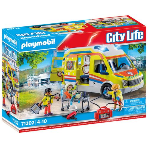 Playmobil City Life 71202 - Ambulance Avec Effets Lumineux Et Sonore