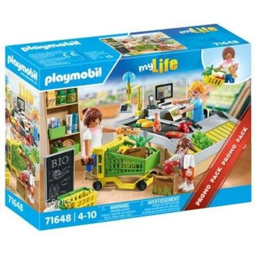 Playmobil My Life 71648 - Caisse de Supermarché Bio - Promo Pack