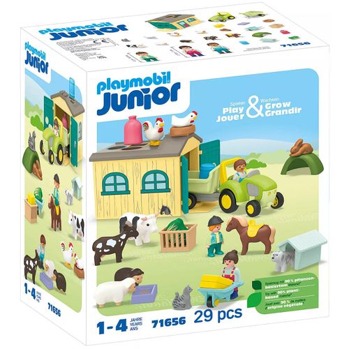 Playmobil Junior 71656 - Ferme Avec Tracteur Et Animaux
