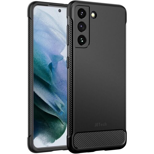 Coque Fine Pour Samsung Galaxy S21 5g 6,2 Pouces,Étui Housse De Téléphone Ultra Mince Anti-Chocs Avec Conception En Fibre De Carbone(Noir)(Q192)