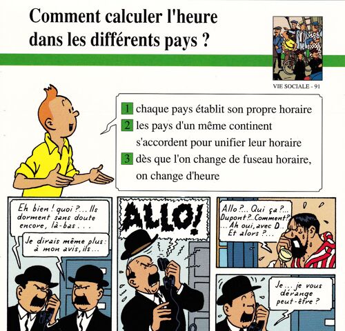 Fiche Tintin - Vie Sociale Lot De 2