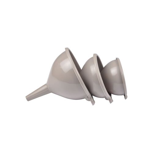 Set De 3 Entonnoirs Plastique D10cm D12cm D14cm Taupe