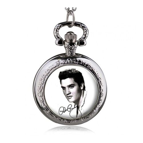 Montre À Gousset Elvis Presley Homme Collier Femme Rock