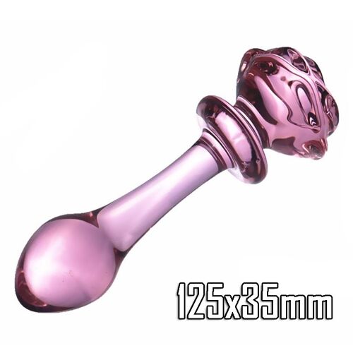 Godemichet En Verre En Forme De Fleur Rose Pour Femme, Jouet Sexuel, Vaginal, Anal, Mastyellow, Confortable