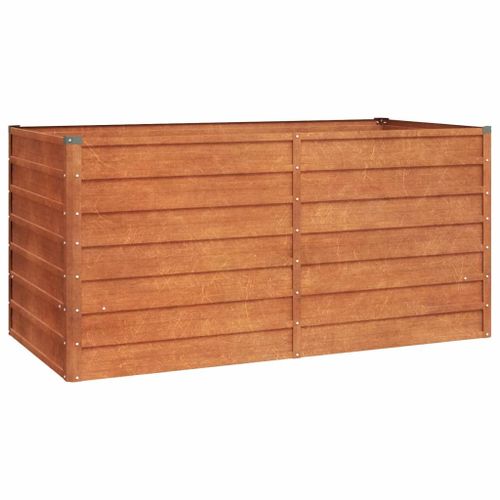 Vidaxl Lit Surélevé De Jardin Gris 160x80x77 Cm Acier Corten