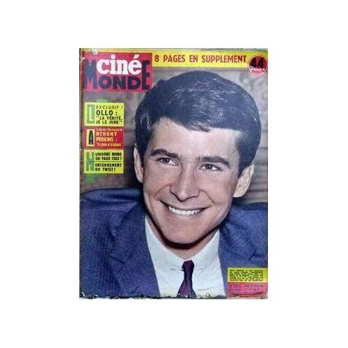 Cinemonde N° 1472 Du 23/10/1962 - Lollo  -   La Verite  -  Anthony Perkins Dans - La Gloire Et La Balance -  Blousons Noir Ou Faux Cols   -  L'enterrement Du Twist ?