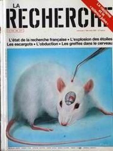 Recherche (La) N° 186 Du 01/03/1987 - Le Nazisme Et La Science Juive - L'etat De La Recherche Francaise - L'explosion Des Etoiles - Les Escargots - L'obduction - Les Greffes Dans Le Cerveau.