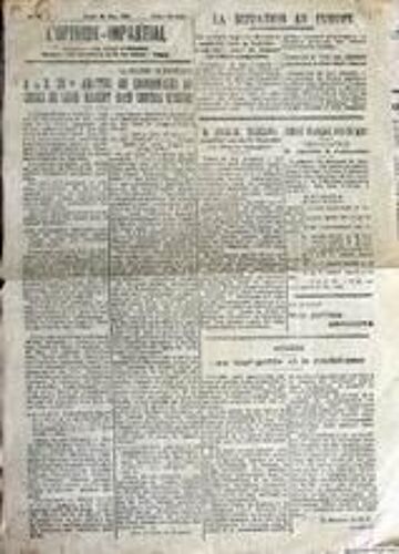 Opinion (L') N° 65 Du 24/05/1945 - Impartial La Guerre Du Pacifique - Rad Contre Kyushu - M. Yoshizawa - Comite Francais D'entr'aide - La Situation Eneurope - Les Tout-Petits Et Le Rachitisme Par Le Dr Maurice Boigny.