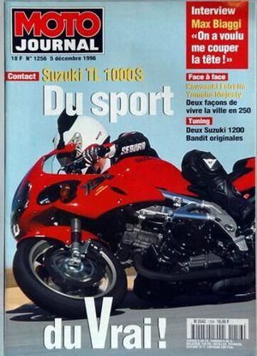 Moto Journal N° 1256 Du 05/12/1996 - Max Biaggi - Kawasaki Estrella Et Yamaha Majesty - Tuning  -   2 Suzuki 1200 Bandit - Suzuki Tl 1000s.