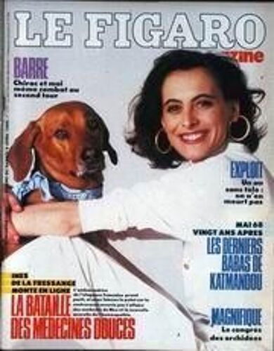Figaro Magazine (Le) N° 13565 Du 09/04/1988 - Barre  -   Chirac Et Moi - Un An Sans Tele - Mai 68 20 Ans Apres - Ines De La Fressange  -   Medecine Douces - Le Congres Des L'orchidees.