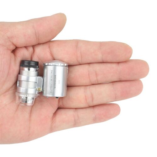 Lot De 2 60x Mini Loupe Led Uv Bijoutier Lumineux Avec Kare (60x)