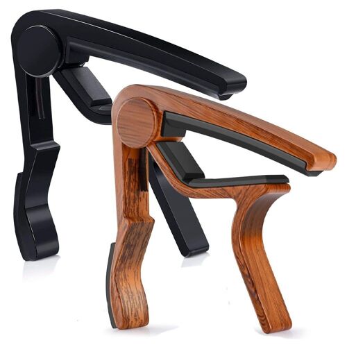 2 Pack-Pour Guitare Acoustique, Ukélé, Guitare Électrique, Basse Avec Médiators Couleur Bois