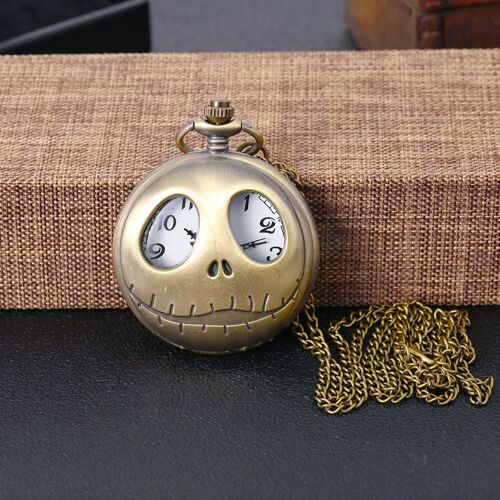 Montre Gousset Crane Croix ?Chelle Chiffres Romains Cha?Ne De Chandail Montre De Poche