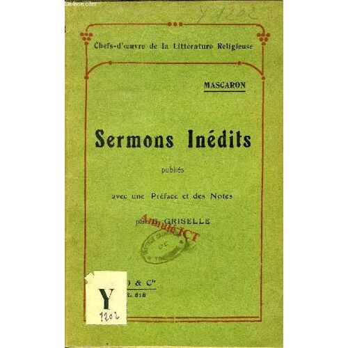 Sermons Inedits De Mascaron