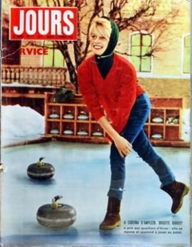 Jours De France N° 171 Du 22/02/1958 - Brigitte Bardot A Cortina D'ampezzo - Zizi Jeanmaire Et Roland Petit  -   Leur Fille Valentine