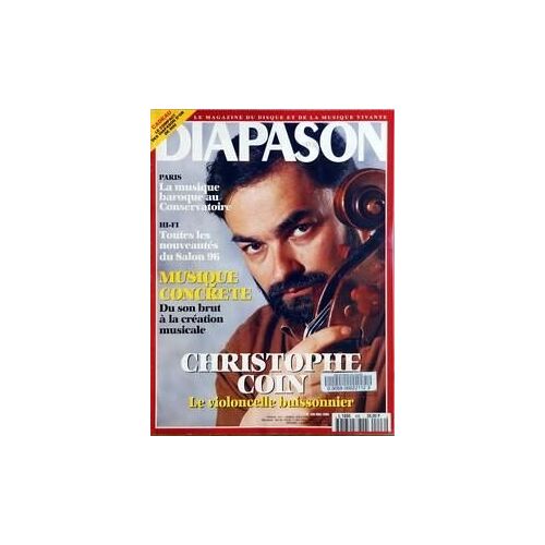 Diapason N° 426 Du 01/05/1996 - Christophe Coin - La Musique Baroque Au Conservatoire - Toutes Les Nouveautes Du Salon 96 - Musique Concrete  -   Du Son Brut A La Creation Musicale