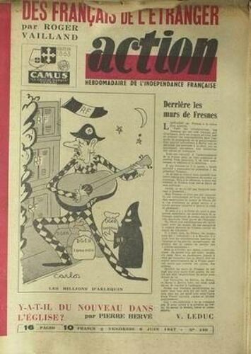 Action N° 140 Du 06/06/1947 - R. Vailland - Fresnes - Leduc - P. Herve.