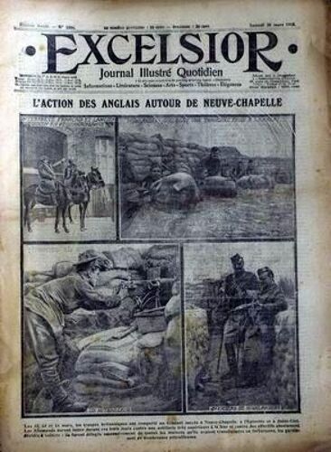 Excelsior N° 1586 Du 20/03/1915 - Action Des Anglais Autour De Neuve-Chapelle  -   Highlanders.