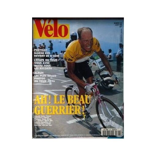 Vélo Magazine N°324 – Septembre 1996 – Richard Virenque En Couverture