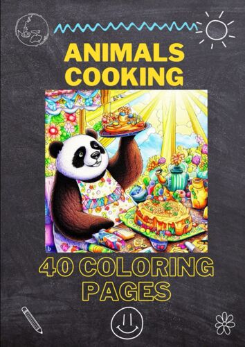 Animals In The Kitchen - Coloring Pages: 40 Fun And Creative Coloring Pages (Italian Edition)
