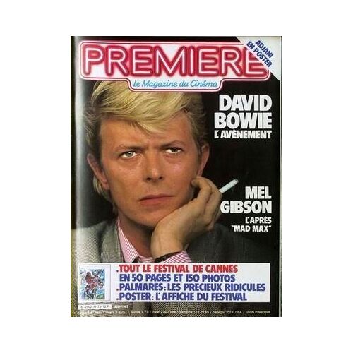 Premiere N° 75 Du 01/06/1983 - David Bowie - Mel Gibson - Festival De Cannes.