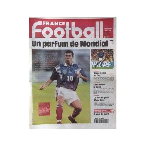 France Football N° 2687 Du 10/10/1997 - Un Parfum De Mondial - Zidane - Coups De Sang Au Parc - Caen Retrouve La Parole - La Mise En Garde D'artur Jorge.