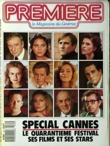 Premiere N° 122 Du 01/05/1987 - Special Cannes.