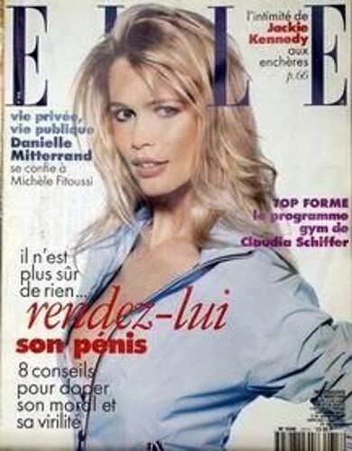 Elle N° 2618 Du 04/03/1996 - Jackie Kennedy - Danielle Mitterrand Se Confie A Michele Fitoussi - Rendez-Lui Son Penis.. - Le Programme Gym De Claudia Schiffre.