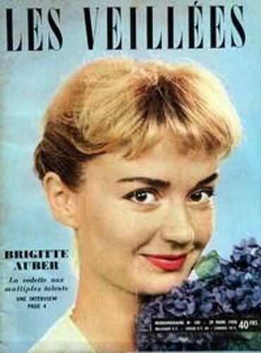 Veillees (Les) N° 185 Du 29/03/1958 - Lectures Romanesques - Tricots- Ouvrages - Enquetes - Cuisine. Brigitte Auber - Audrey Hepburn  -   Drole De Frimousse Par Y. Le Brun.
