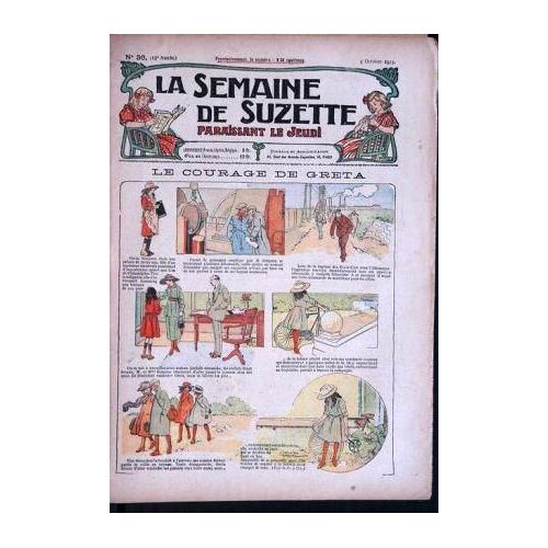 Semaine De Suzette (La) N° 36 Du 04/10/1917 - Le Courage De Greta.