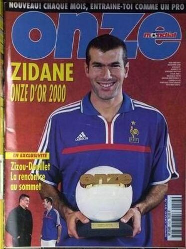 Onze Mondial N° 143 Du 01/12/2000 - Zidane  -   Onze D'or 2000 - Douillet  -   La Rencontre.
