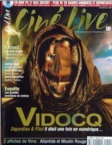 Cine Live N° 50 Du 01/10/2001 - Vidocq - Depardieu Et Pitof - Lesrois Mage - J. Depp - R. Zellweger - E. Mcgregor - Samy Naceri - A.Dussolier - A. Tautou.
