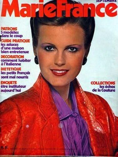 Marie France N° 271 Du 01/09/1978 - Patrons - Les Astuces D'une Maison Bien Entretenue - Deco A L'italienne - Dietetique - Etre Instituteurs - Collections.